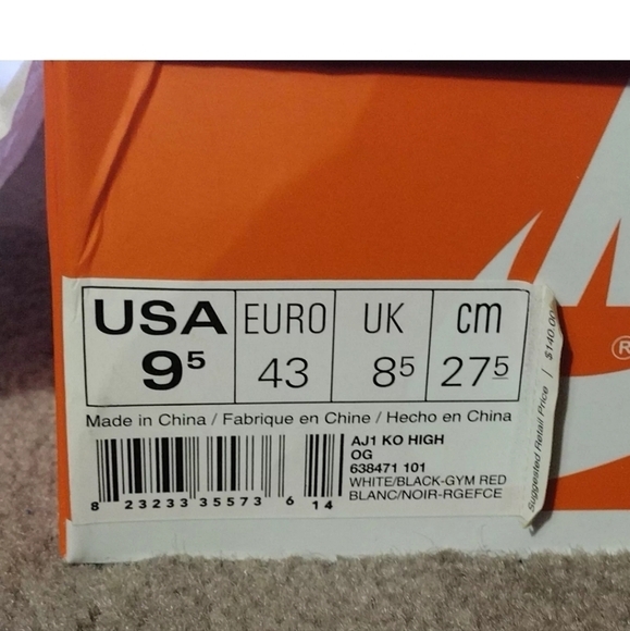 Nike AJ1 ko OG retro 2013 9.5 NEW in box - Picture 9 of 16